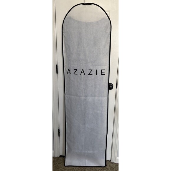 Azazie Daphne A-Line Floor Length Chiffon Dress Custom Size ~A8/A10 Dusty Blue - Picture 12 of 13